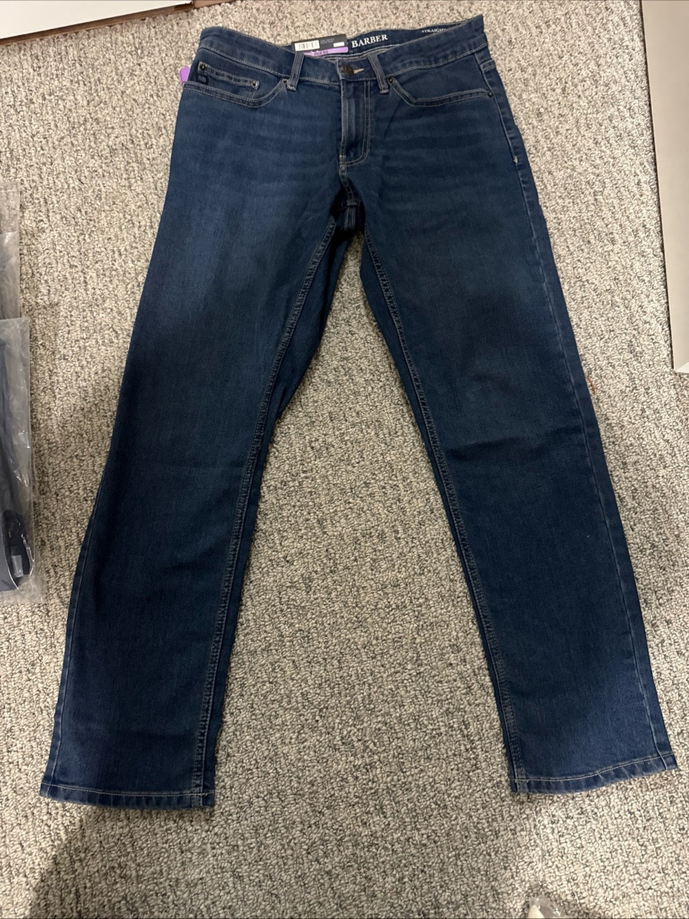 Scott Barber Straight Fit Stretch Jeans 30x30 NWT Dark Wash